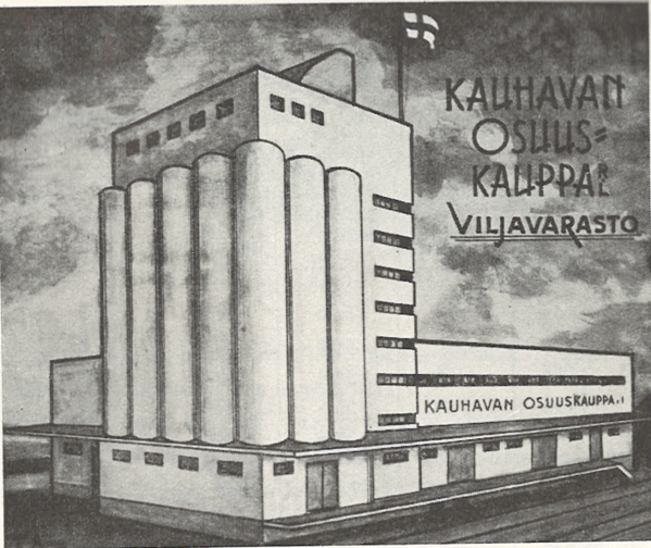 Kauhava, Osuuskaupan viljavarasto
Viljavarasto valmistui vuonhna 1941. Se sijaitsee aseman kohdalla radan takana Rengon puolella.
